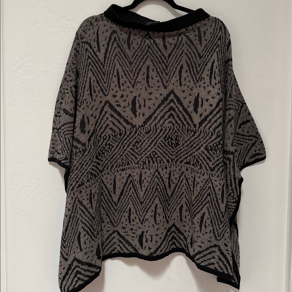 Peruvian Connection Pima poncho sweater One Size Fits Most